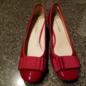 Cute Red Patent Pumps with Bows